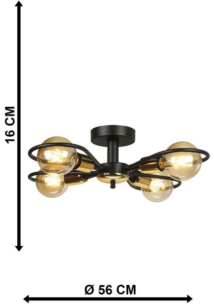 Kasım 4.lü Avize Siyah indirimleri