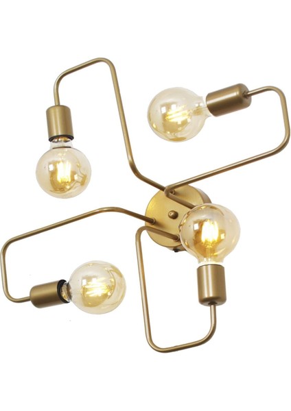 Akrep Ahtapot Kollu Eskitme Renk Salon - Mutfak - Yatak Odası 4 Lü Avize