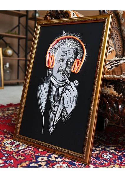 Neonpleksicom Einstein Neon LED Işıklı Tablo 40X60 cm