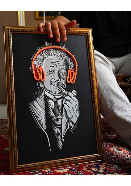 Neonpleksicom Einstein Neon LED Işıklı Tablo 40X60 cm modelleri