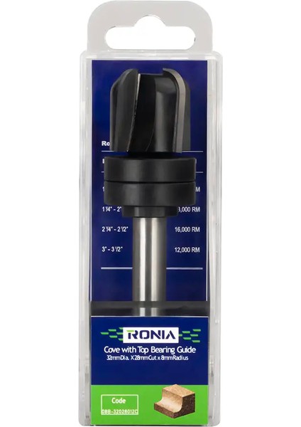 Ahşap Freze Bıçağı 08B-32028012C Küre Yuvarlak Sert Zemin Freze Ucu Sap 12 mm