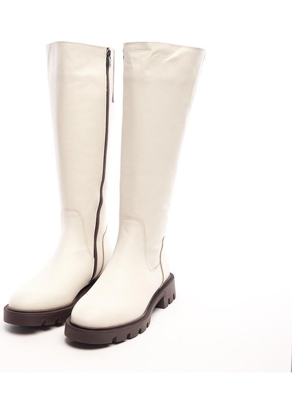 Deri Fermuarlı Kadın Çizme fiyatları