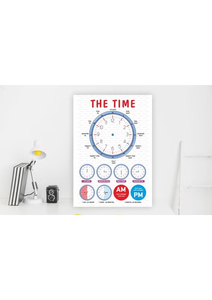 The Time-Saat Kaç Ingilizce Çocuk Eğitim Tekli Pvc 21X30 cm