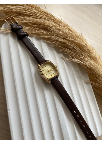 Bs Stıll Vintage Kadın Kol Saati Retro Minimal Deri Dordon 1 Adet