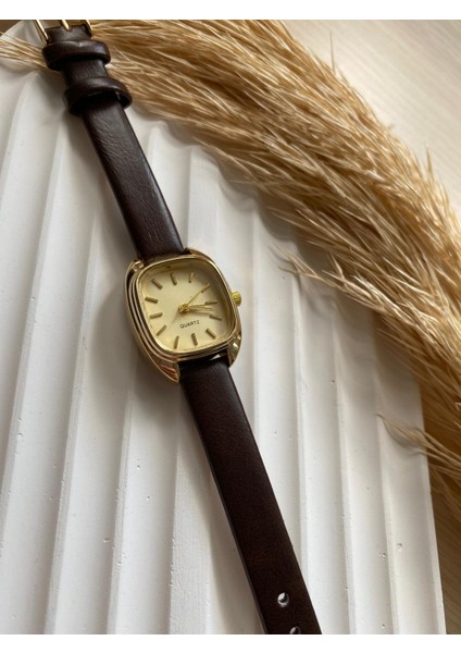 Bs Stıll Vintage Kadın Kol Saati Retro Minimal Deri Dordon 1 Adet
