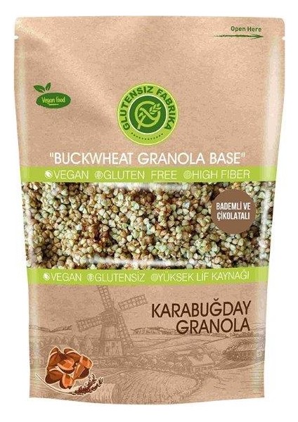 Glutensiz Fabrika Bademli ve Çikolatalı Karabuğday Granola