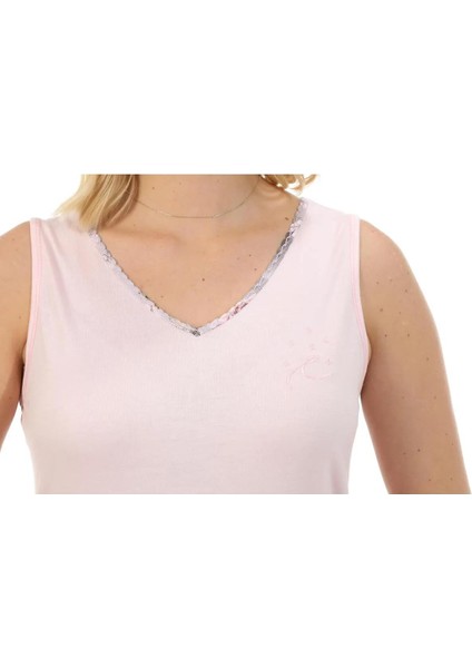 Kadın Battal Bambu Sıfır Kol Şort Takım Pijama 70059B Pembe fırsatları