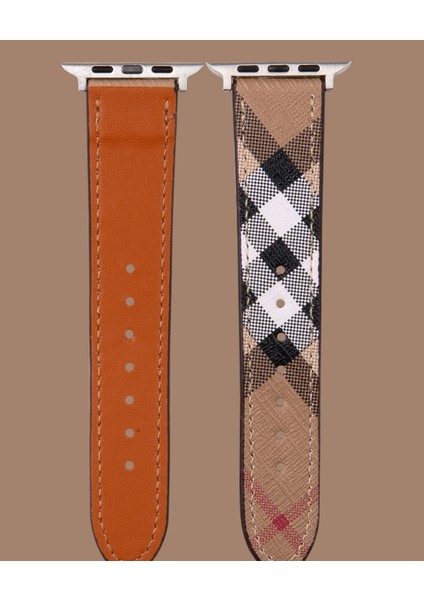 Desenli Deri Apple Saat Kayışı - DK212 - Apple Watch 49 mm fiyatları