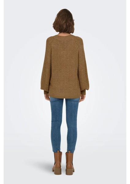 Kadın V Yaka Parıltılı Kazak - 15324276 fırsatları