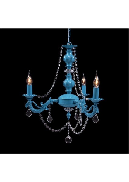 Dolce Vita 3'lü Turkuaz Mavi Avize