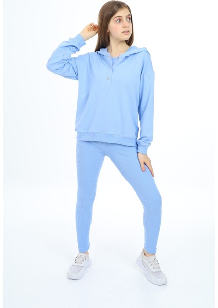 Kız Çocuk Üçlü Taytlı Takım