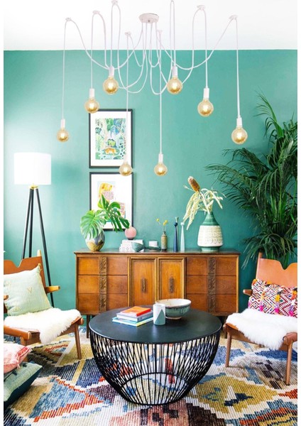 Kablolu Örümcek 8 Li Beyaz Tavana Monte Sarkıt Avize modelleri