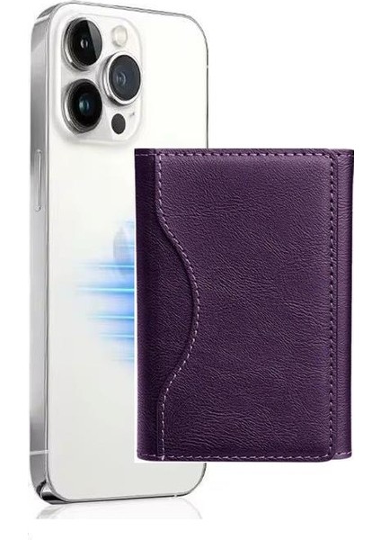 iPhone 14 Pro Kılıf Magsafe Özellikli Güçlü Mıknatıslı Alpx Deri Kartlık