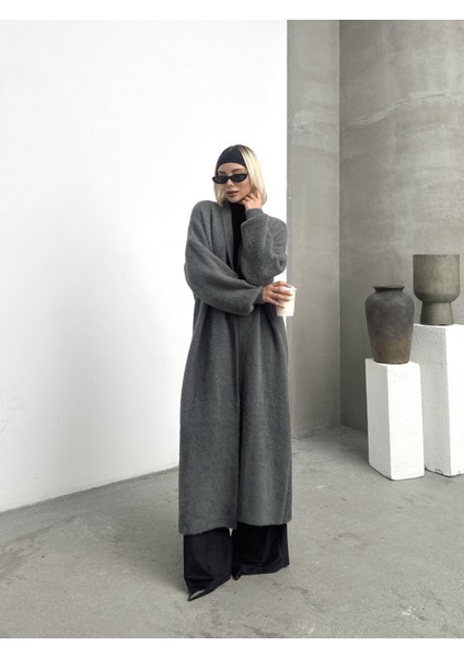 Uzun Salaş Triko Hırka ANTRASİT 8245