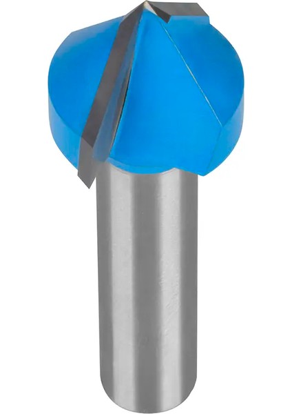 Ahşap Freze Bıçağı 09-25020012V90 Kavisli V-Yivli 90 Derece Freze Ucu Sap 12 mm modelleri