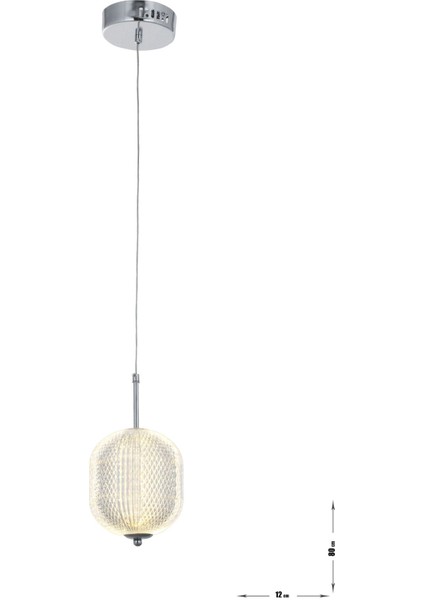 Torino Tekli Ledli Modern Lüks Sarkıt Avize (3 Renk LED Sarı - Beyaz - Gün Işığı) - Krom fiyatları