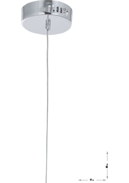 Torino Tekli Ledli Modern Lüks Sarkıt Avize (3 Renk LED Sarı - Beyaz - Gün Işığı) - Krom fırsatları