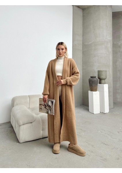 Uzun Salaş Triko Hırka KAMEL 8245