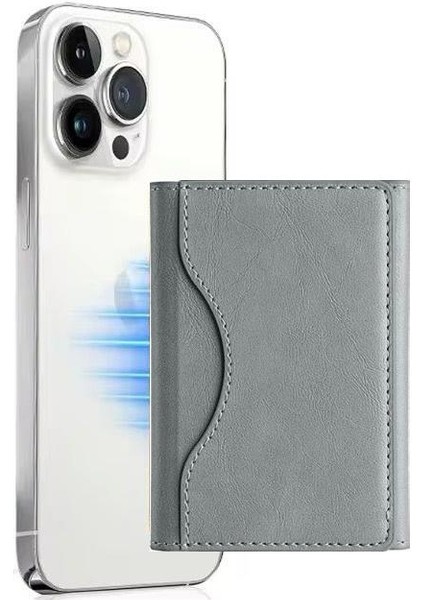 iPhone 13 Pro Max Kılıf Manyetik Şarj Özellikli Güçlü Mıknatıslı Alpx Deri Kartlık