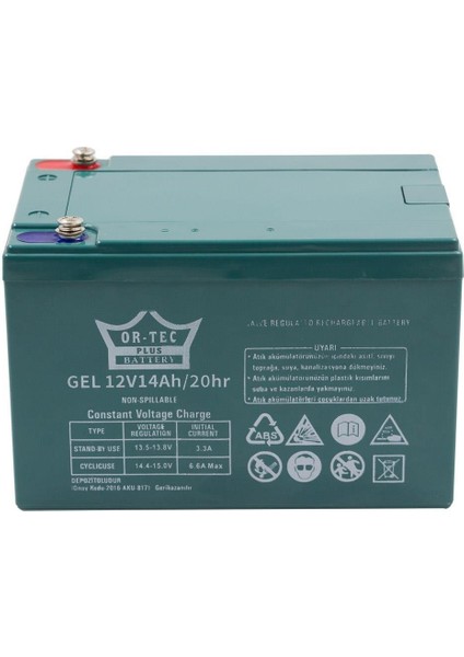 Ortec 12V 14AH Elektrikli Bisiklet Jel Akü