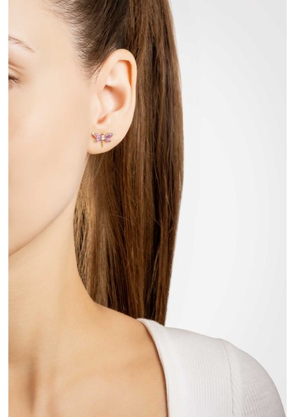 Rüzgarın Arkadaşı 18 Ayar Sarı Altın Kaplama Gümüş Yusufçuk Küpe fiyatları