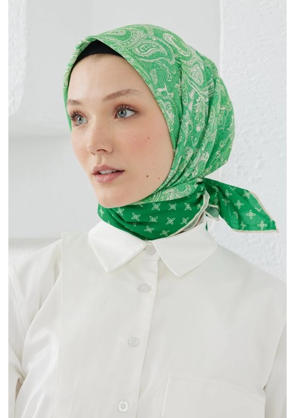 Benetton Emproyal Etnik Desen Pamuklu Eşarp