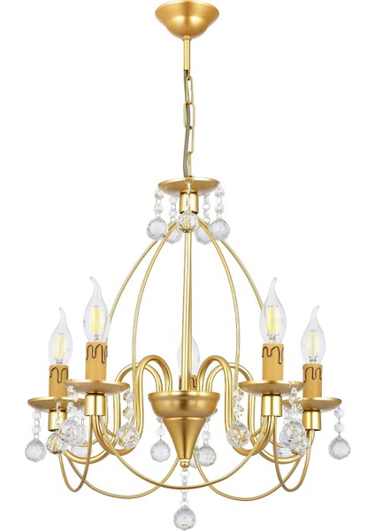 Hümayun 5 Li Lü x Taşlı Avize (Gold) fiyatları
