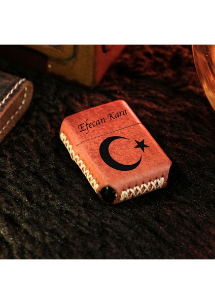 Kişiye Özel Benzinli Çakmak Hakiki Deri Zippo Tarzı Çakmak İsme Özel Çakmak Deri Kaplama Benzinli Erkek Çakmak Yıl Dönümü Doğum Günü Hediyesi