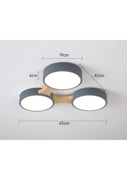 Minimalist Modern LED 3’lü Avize-2