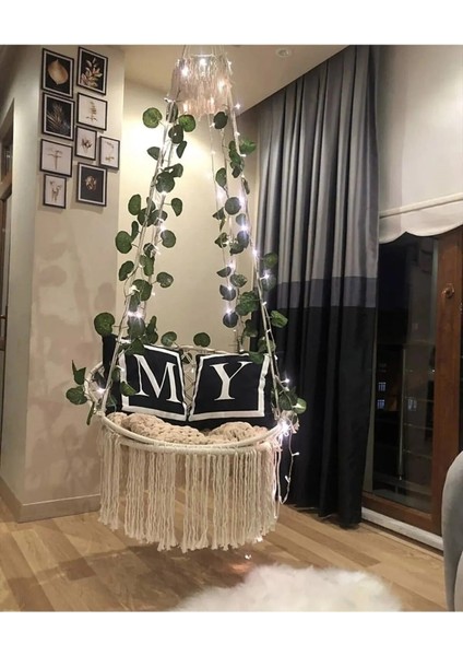Makrome Tek Kişilik Örgü Salıncak