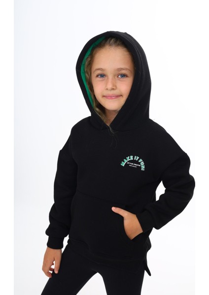 Kız Çocuk Baskılı Sweatshirt
