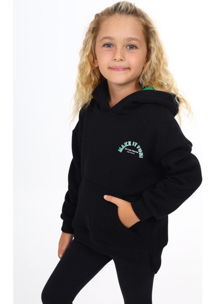 Kız Çocuk Baskılı Sweatshirt