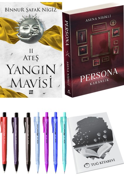 Persona Karanlık ve Dokuz Yayınları Yangın Mavisi 2 Ateş Binnur Şafak Nigiz + Hediyeli