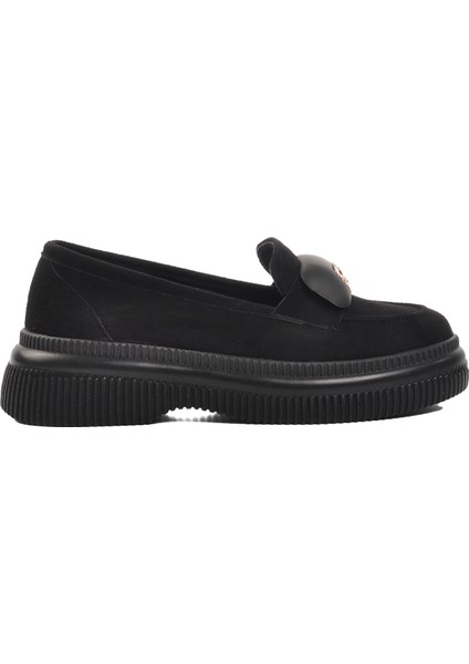 884904 Siyah Süet Kadın Günlük Ayakkabı