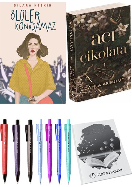 Acı Çikolata ve Ephesus Yayınları Ölüler Konuşamaz Dilara Keskin 2'li Set + Hediyeli