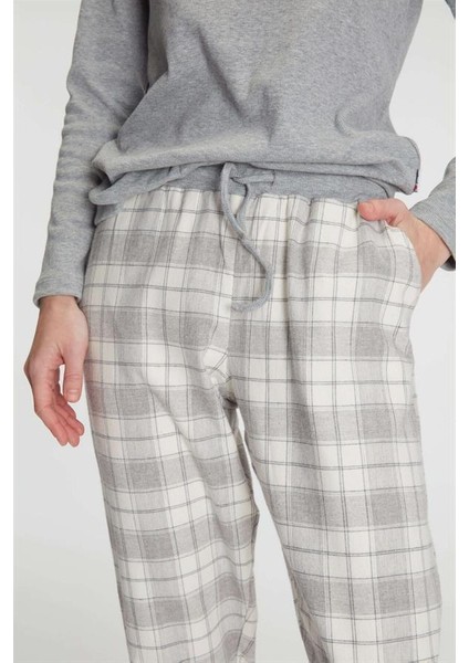 Pamuklu Uzun Kol Pijama Takımı fırsatları