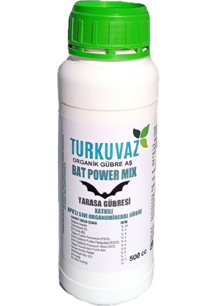 Bat Power Mix Sıvı Organomineral Gübre (Npk+Aminoasit+Yarasa Gübresi)
