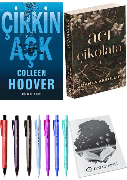 Acı Çikolata ve Epsilon Yayınevi Çirkin Aşk Colleen Hoover 2'li Set + Hediyeli