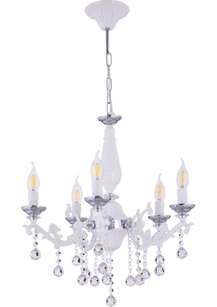 Efsane 5 Li Lü x Taşlı Avize (Gümüş) fiyatları