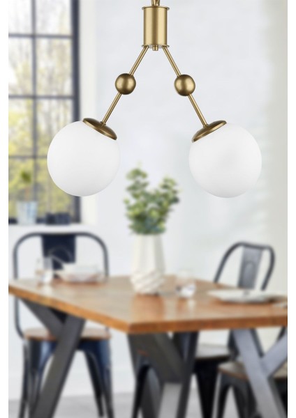 Delf 2.li Avize Eskitme Beyaz Cam