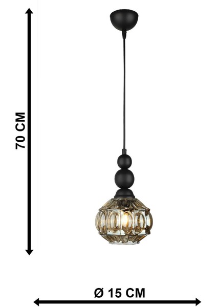 Katana Tekli Avize Siyah Füme Cam indirimleri