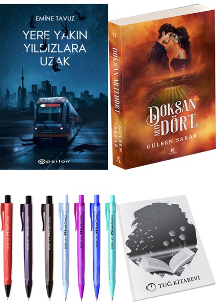 Doksan Artı Dört 2 ve Epsilon Yayınevi Yere Yakın Yıldızlara Uzak Emine Tavuz 2'li Set + Hediyeli