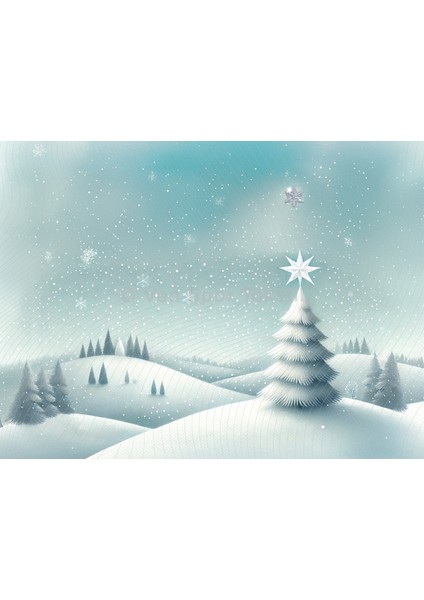 Beyaz Kış Masalı Yılbaşı Arka Plan Stüdyo Fonu 200 x 150 cm