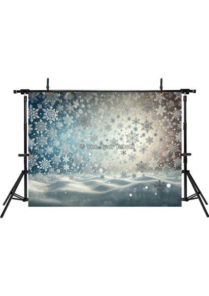 Büyüleyici Kar Taneleri ile Kış Masalı Arka Planı 200 x 150 cm Stüdyo Fonu fiyatları