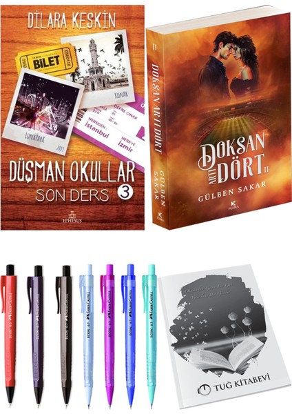 Doksan Artı Dört 2 ve Ephesus Yayınları Düşman Okullar 3 Dilara Keskin 2'li Set + Hediyeli