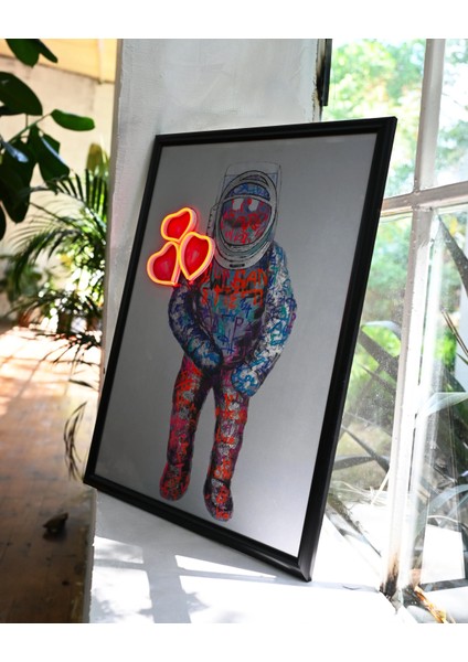 Neonpleksicom Astranot Neon LED Işıklı Tablo 48X63 cm fiyatları