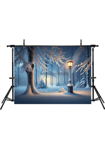 Büyülü Kış Şatosu Arka Plan - 200X150CM Stüdyo Fonu fiyatları