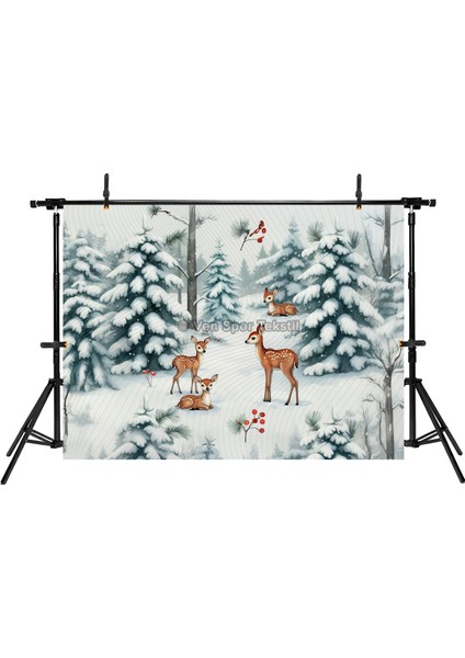 Kış Masalı Temalı Bambi Desenli Arka Plan Stüdyo Fonu 200X150CM fiyatları