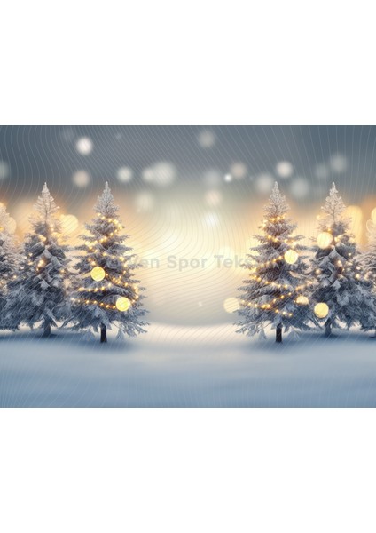 Karlar Ülkesi Temalı 200X150CM Stüdyo Fonu Arka Plan