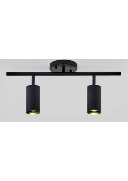 Mylights Mat Siyah Ikili LED Spot LED Aplik LED Avize Günışığı Ampullü